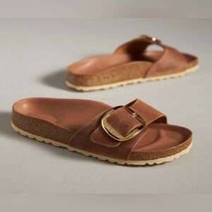 Birkenstock Madrid Big Buckle Nubuck Sandals Size 9 (W) / 7 (M) Honey/Miel Color